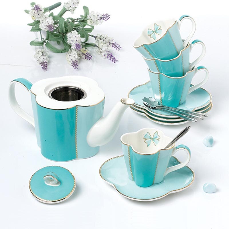 YeFine British Style Afternoon Tea Set Bone China Teapot With Tea Infuser Ceramic Cups And Saucers Chinese Tea Set Advanced
