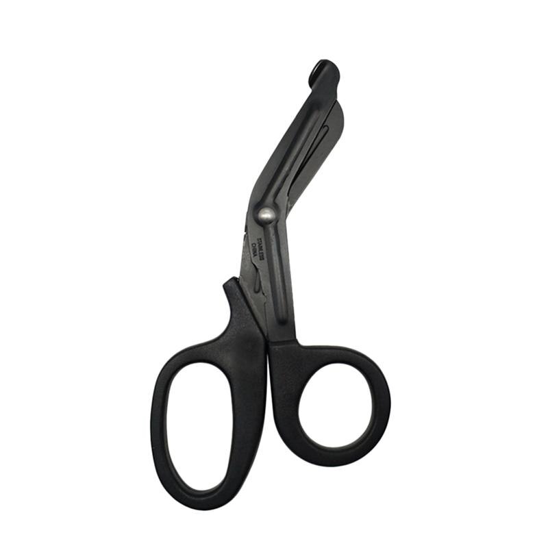 Winomo 1pc saks muskelpasta saks til skæring af sportsbåndsbåndskæring (sort; sort bøjet saks): Sort bøjet saks