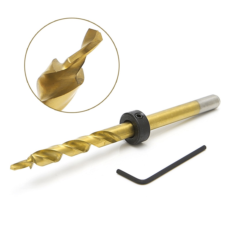 9.5mm Pocket Hole Replacement Twist Step Drill Bit For Kreg Manual Stop Collar