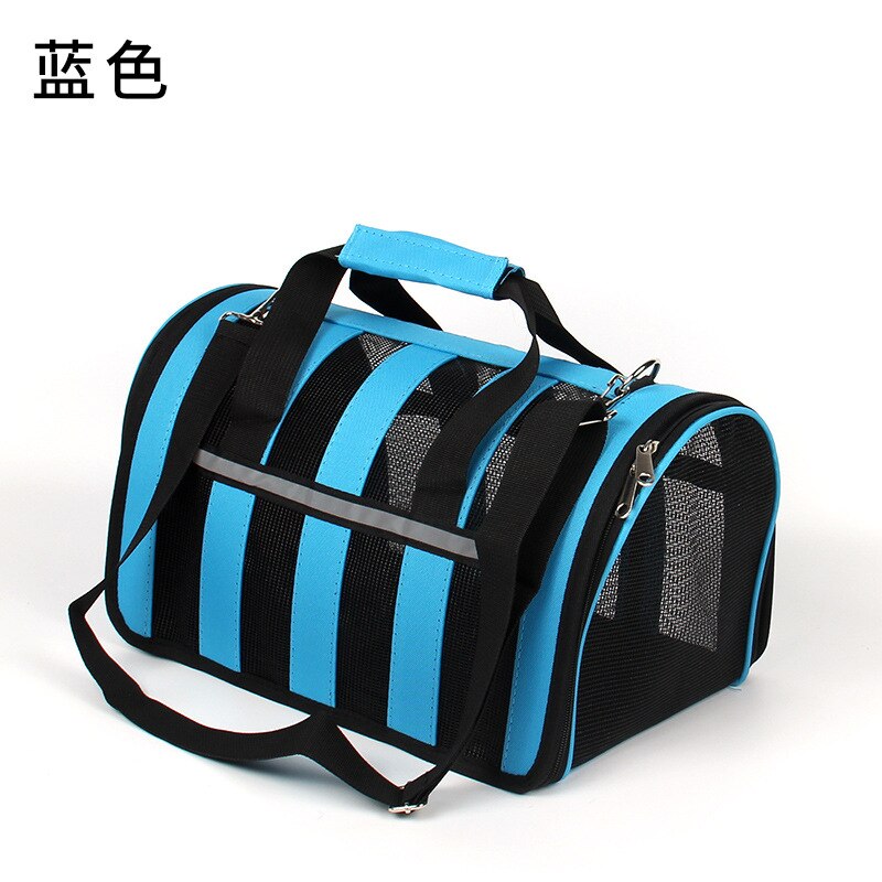 Kjæledyr katt bag ut bærbar bag utenfor håndveske sommer pust hund ryggsekk reise katt bur hund transportør pustende valpe bag: Blå / S --35 x 23 x 22cm