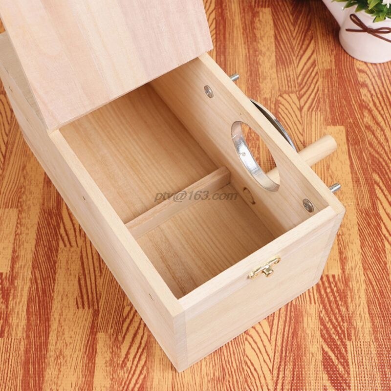 Wooden Bird Nesting Breeding Box House Parakeet Mating Case with Clear Window for Cockatiel Finch Canaries Lovebird Parr
