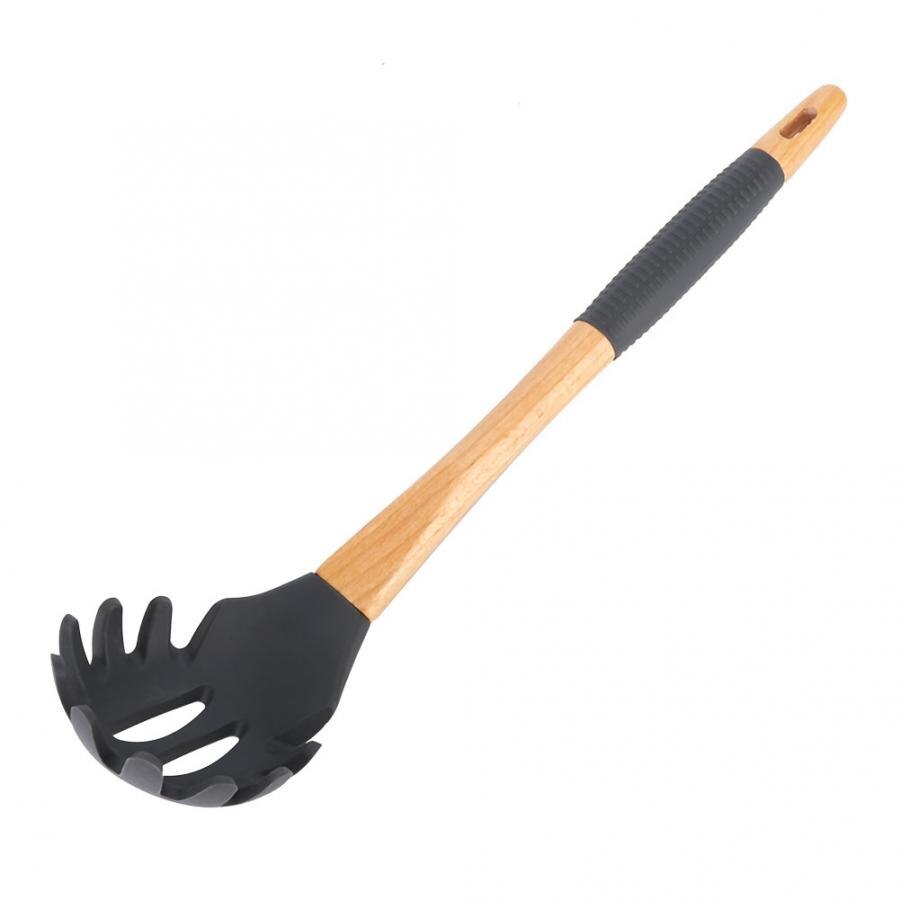 11 st silikon köksredskap set nonstick spatel set trähandtag kök matlagning set med s krokar hem kökstillbehör