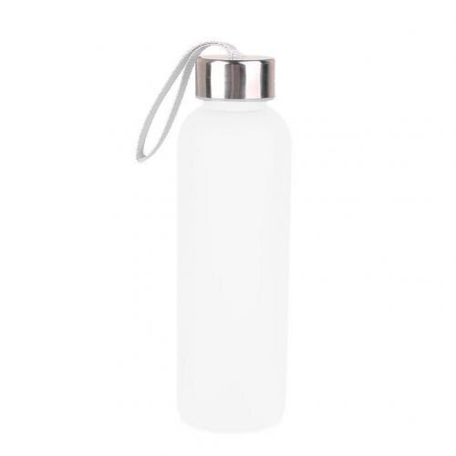 600Ml Outdoor Sport Travel Camping Fles Draagbare Transparante Fles Vruchtensap Waterkoker Fietsen Reizen Drink Water Bottle Cup: WHITE