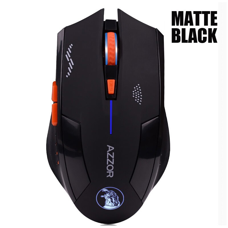 AZZOR Carica Silenzioso Pulsante Mute Mouse Senza Fili Noiseless Gaming Mouse Ottico 2400dpi Built-in Batteria Per PC Del Computer Portatile del Computer