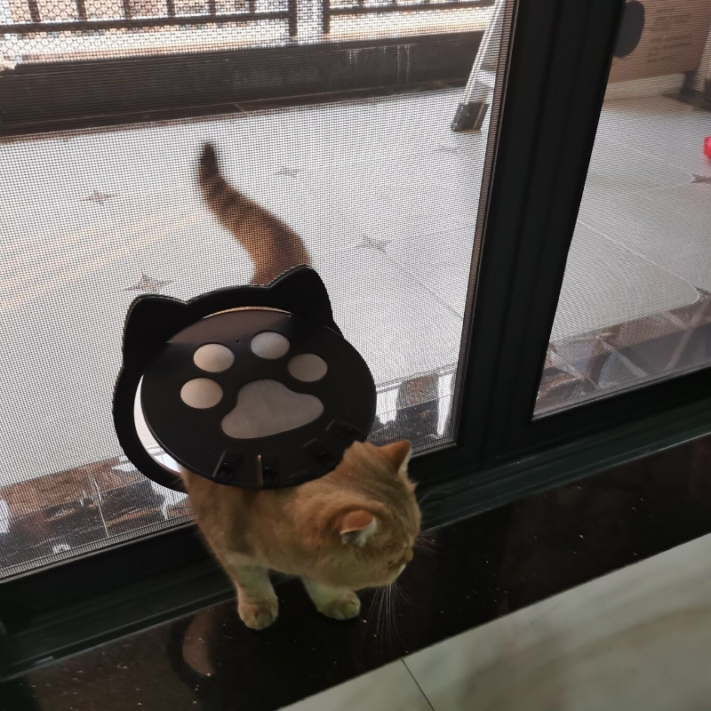 Puerta con pantalla para mascotas, puerta magnética con cierre automático para perros y gatos pequeños con función de bloqueo para puerta, ventana y porche