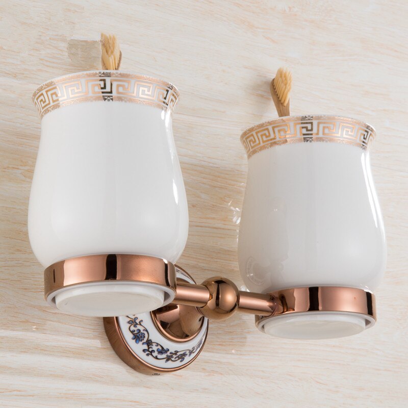ZGRK Luxus Zauberstab Montieren Alle Kupfer Rose Gold Papier Rollen Halfter Wc Gold Papier Halfter Gewebe Kasten Schlecht Zubehör: GJQH010R