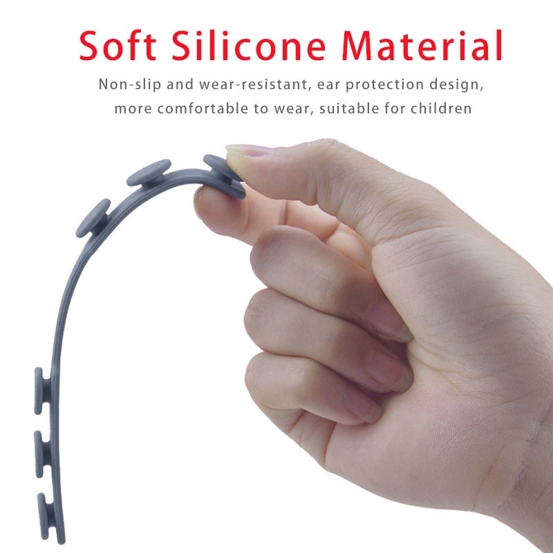 Silikone maske krog til maske elastiske clips fiksering spænde øre justerbar strop maske spænde øre smertelindret let 10 stk.