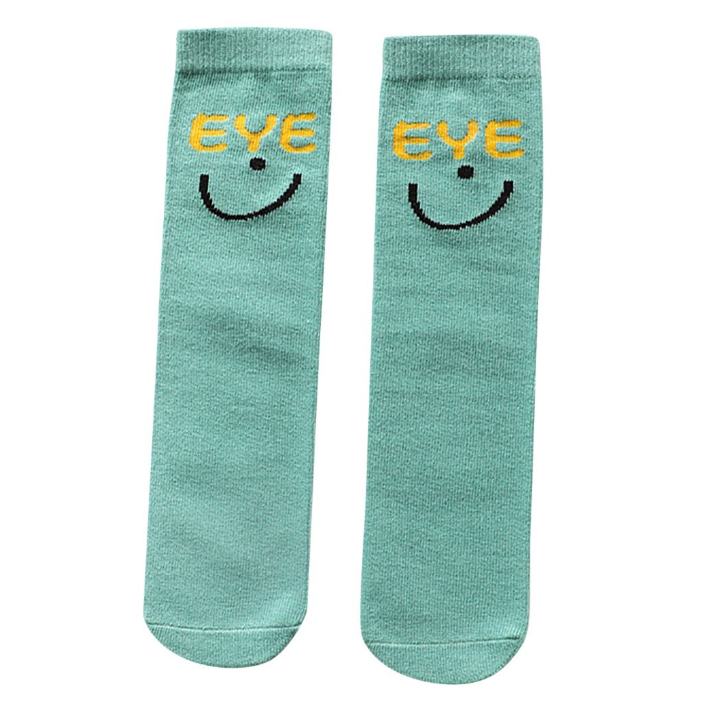Kleinkind Lange Socken Karikatur Strümpfe Baby Nicht-Unterhose Socken Karikatur Tiere freundlicher Socke Kniehohe Baumwolle freundlicher Mädchen socken: grün