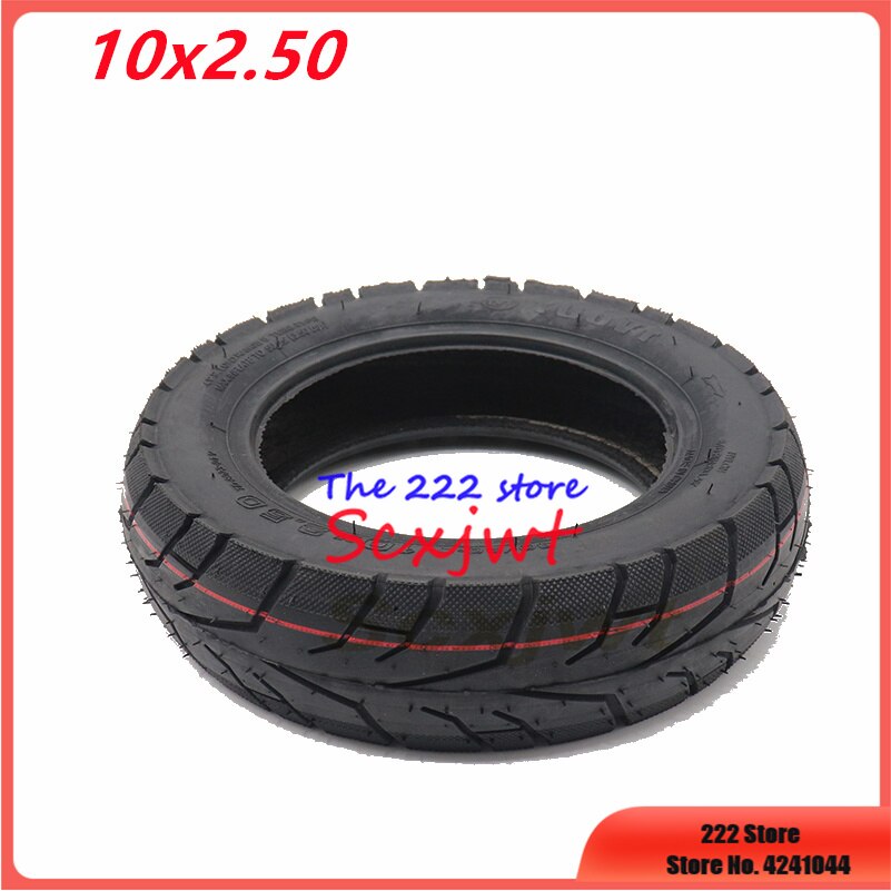 Neumático sin cámara de 10 pulgadas, 10x2,50, se adapta a patinete eléctrico, neumático de bicicleta de conducción de equilibrio, 10x2,5, neumático exterior de tubo interior