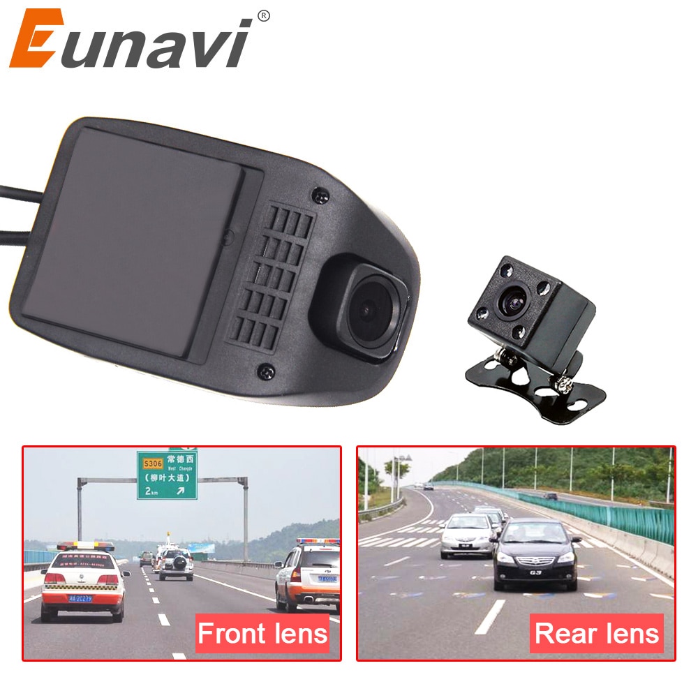 Eunavi Auto DVR voor Android autoradio DVD, Starlight HD nachtzicht Usb-poort HD1080P Auto DVR Camera met achter recored