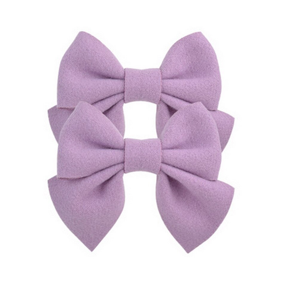 2 stuks/set schattige strik haarspeldjes voor kinderen effen haarstrikken haarspeldjes babymeisjes vlinder haarspeld peuter haarspeldje roze accessoire: Kleur 14