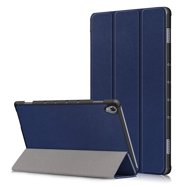 GLIGLE Magnet leather Case Cover for Huawei MediaPad M6 10.8 tablet shell +Screen film+touch pen: dark blue