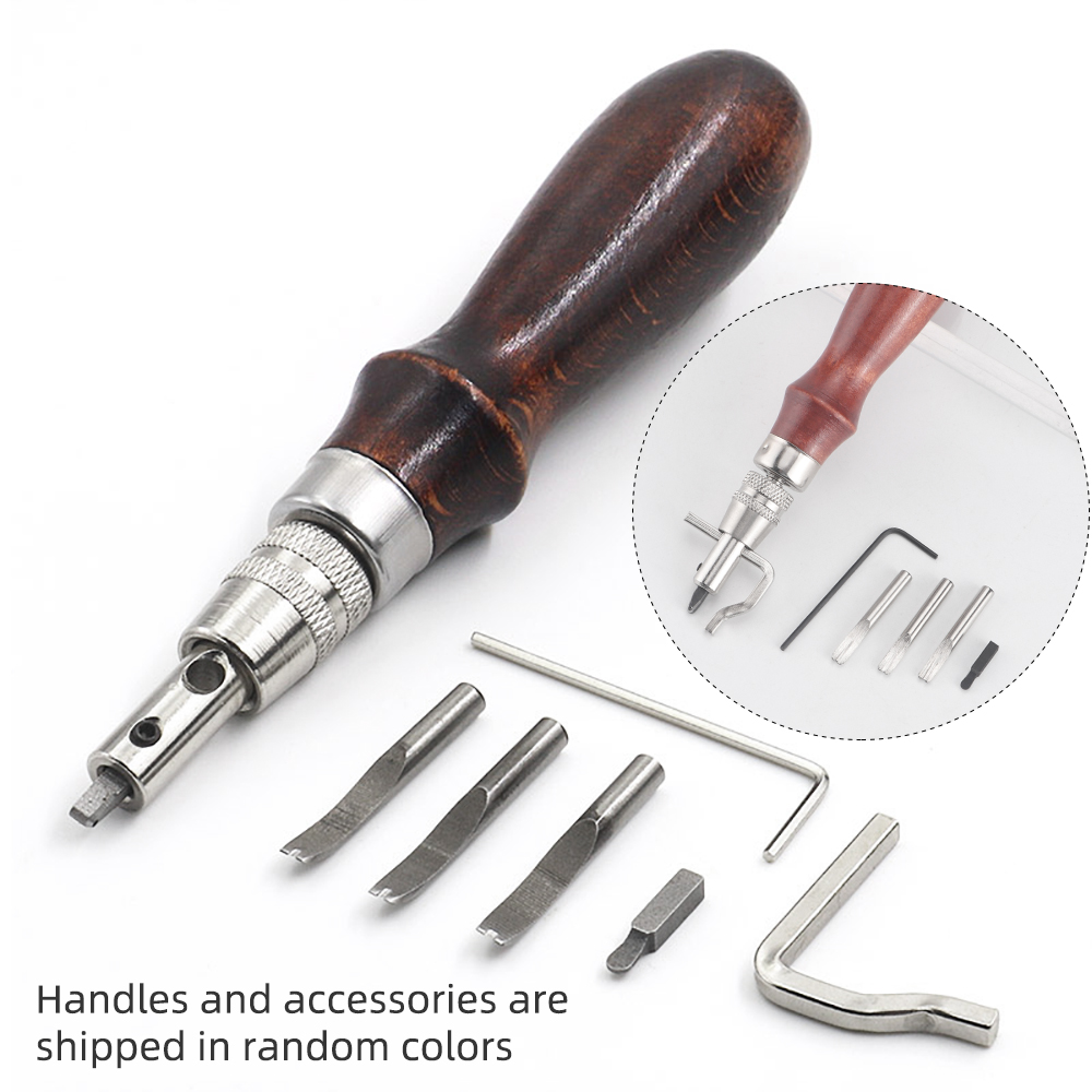 Grooving Device DIY Leather Tool For Processing the Edges of the Skin Leather Craft Stitching Hammer Fold Leather Working Tools