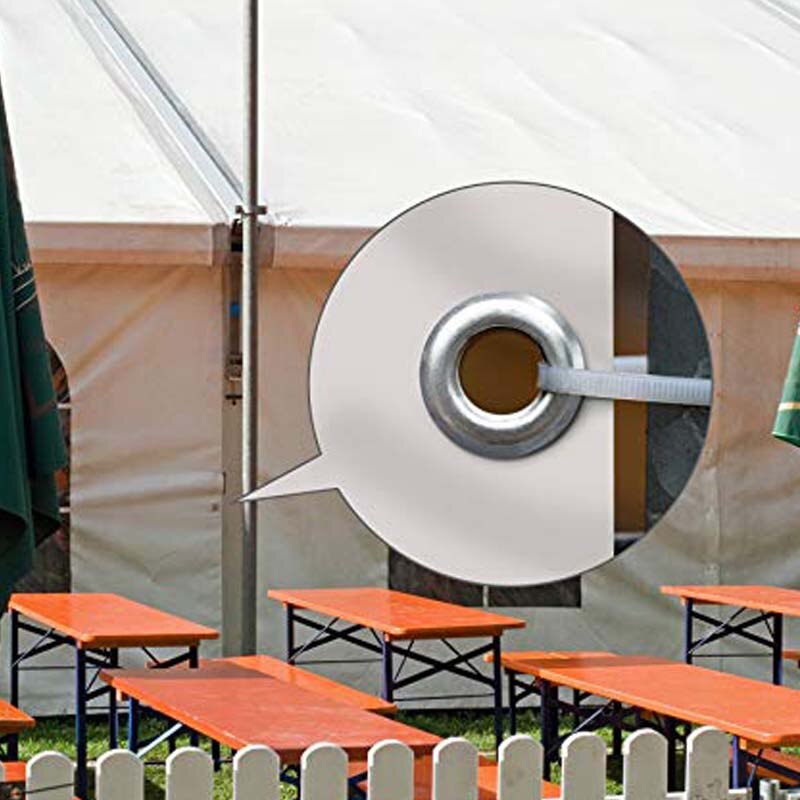 Grommet Tool Kit Grommet Setting Tool 100 Sets Metal Grommets Eyelets 10mm Inside Diameter for Clothes Leather Canvas