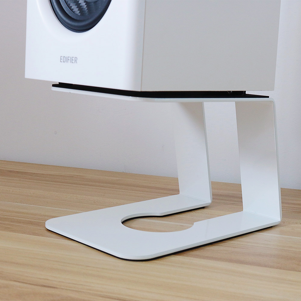 Paquete de 2 soportes de altavoz de escritorio para Edifier MR4 MR3, altavoces de ordenador de estantería, elevadores de altavoz inclinados, soportes para Britz BR-Monitor4