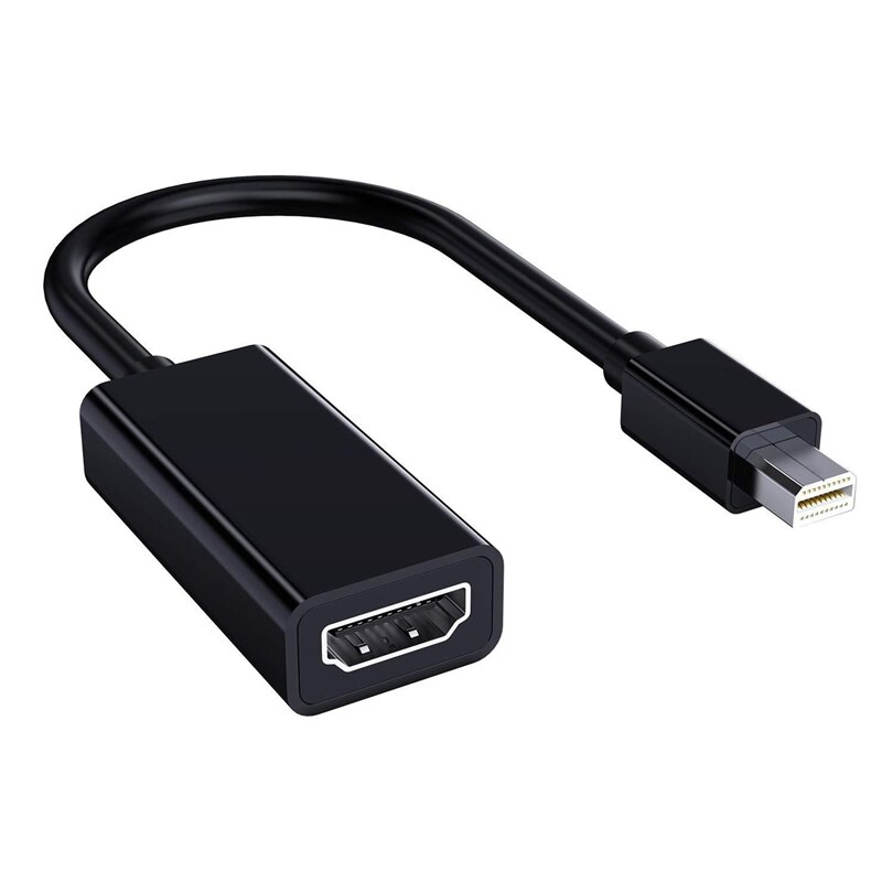 Mini DP to HDMI Converter Adapter Thunderbolt Display Port Multi-Media Cable Port for Apple: Black