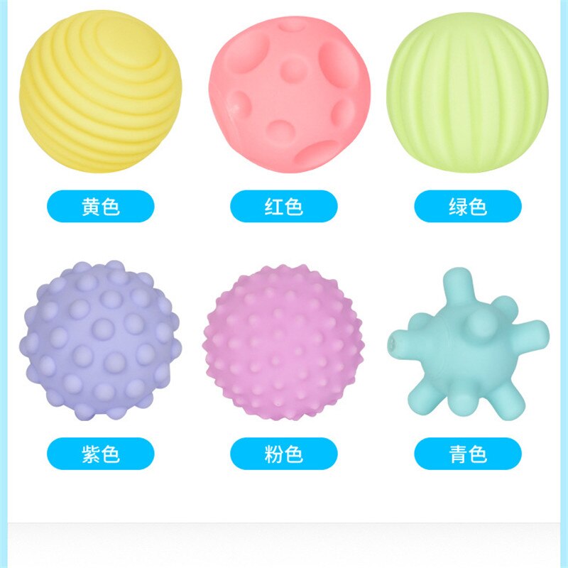 Zacht Rubber Baby Hand Bal Speelgoed 3-6-12 Maanden Baby Leert Kruipen Educatief Tactile Zintuiglijke Massage speelgoed Voor Kinderen