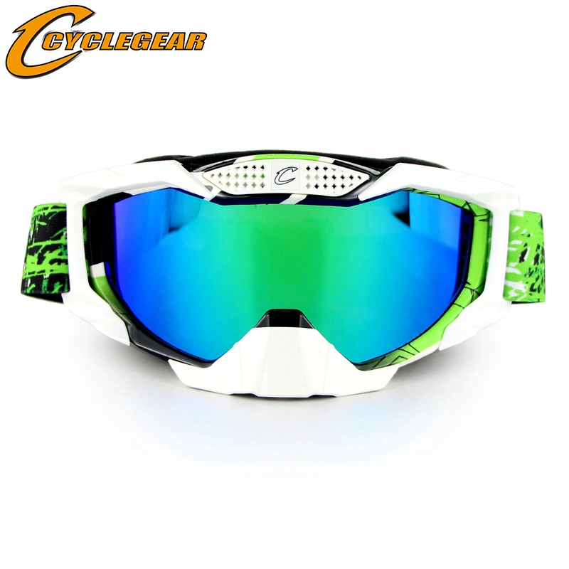 Motocross Goggles Off Road Goggle Motorfiets Bril Cross Country Mx Okulary Crossmotor Bril Gafas Moto CG07S: Green