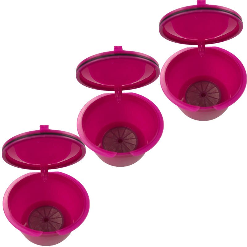 3pcs/Set Refillable Dolce Gusto coffee Capsule nescafe dolce gusto reusable capsule gusto capsules dolce gusto refill 3 Colors: 3 RoseRed