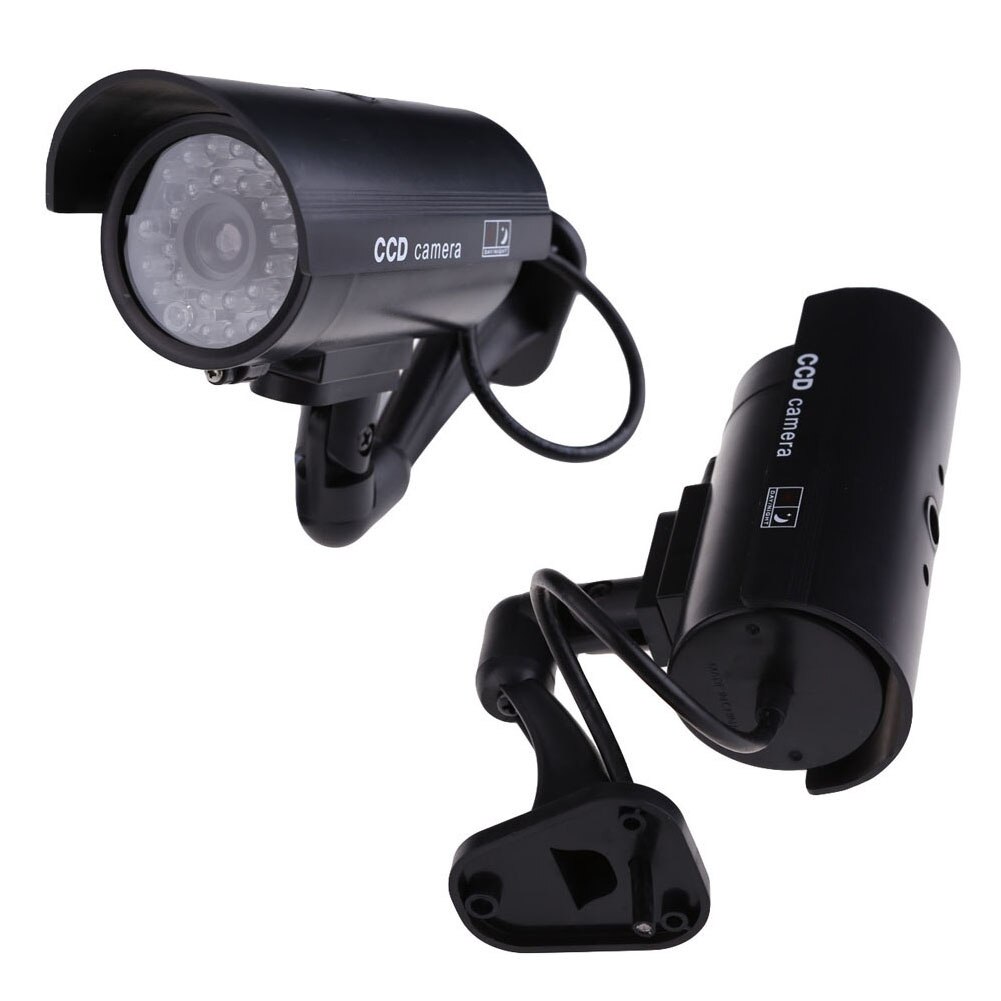 Plastic Simulation Safety Camera, Waterproof Simulation Monitor With LED Light, Outdoor Indoor Camera