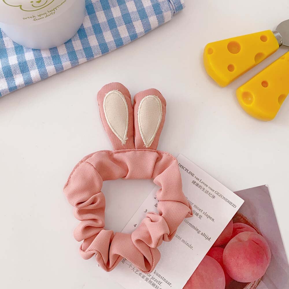 1Pc Leuke Cartoon Kikker Beer Scrunchies Haar Touw Meisjes Kids Elastische Elastiekjes Tie 6 Kleuren Dieren Haarbanden