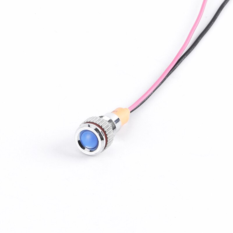 8mm Waterproof IP67 LED Metal Warning Indicator Light Signal Lamp Pilot Signal Lamp 5V 12V 24V 220v With Wire LED