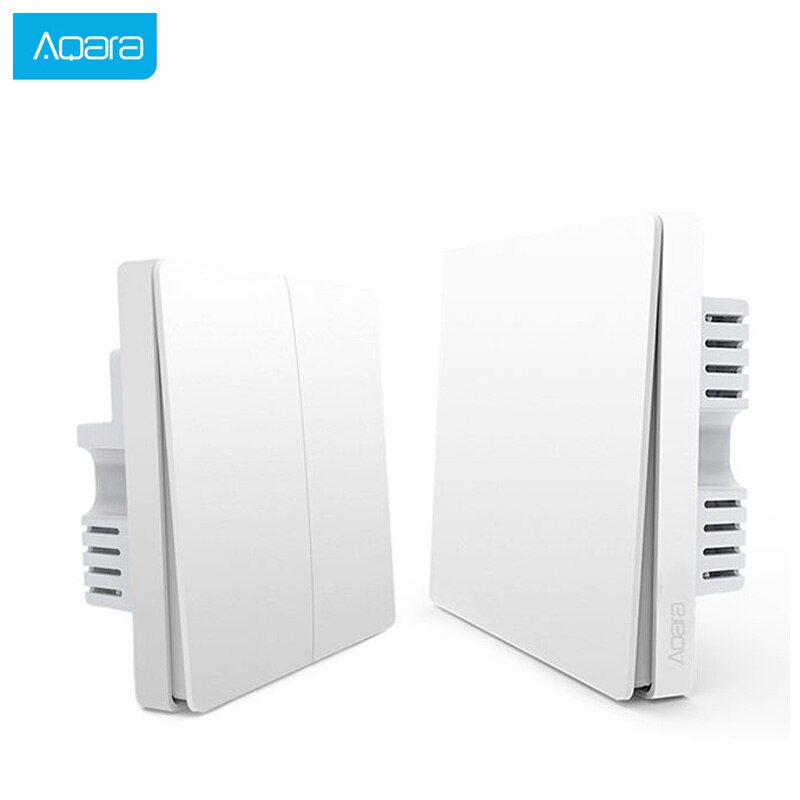 Aqara ZiGBee wifi Wireless Smart Switch Light Remote Control Key Wall Live Neutral Wire Switch Smart Home work for Mi Home APP