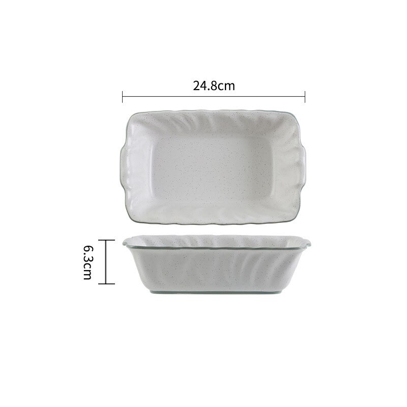European Ceramic Plate Set Hand Stroke Corrugated Decorative Modern Dinnerware Sets Western Restaurant Tabletop Steak Plates: E