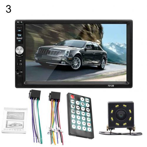 7012B-REPRODUCTOR DE Radio para coche, 1080P, HD, 7 pulgadas, estéreo, Bluetooth, MP4, MP5, USB, pantalla táctil, tarjeta de Radio, compatible con teléfono Android de Apple: 3