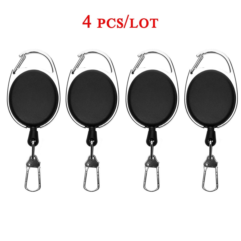 Enrouleur de porte-clés rétractable porte-Badge enrouleur de Zinger de pêche à la mouche avec accessoires de pêche à ressort à dégagement rapide