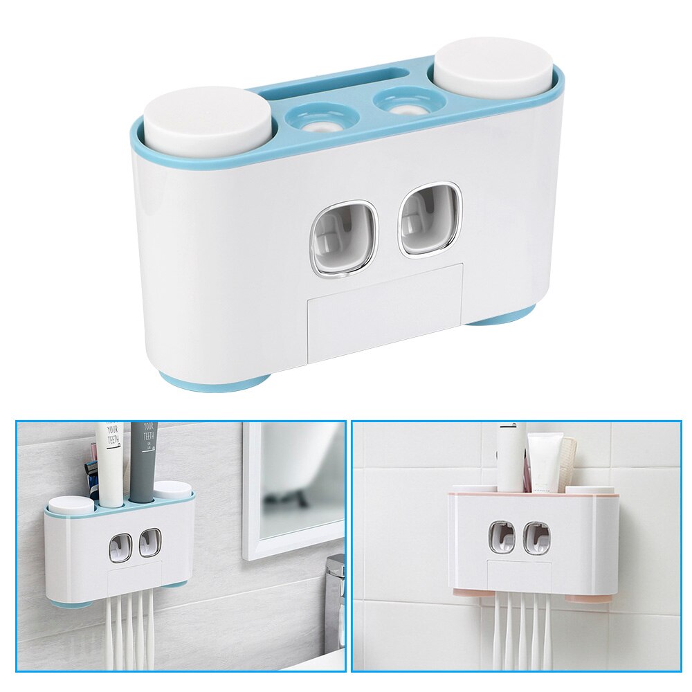 Toothbrush Holder Wall Mounted Automatic Toothpaste Dispenser Toothbrush Toothpaste Cup Storage Toothpaste Squeezers
