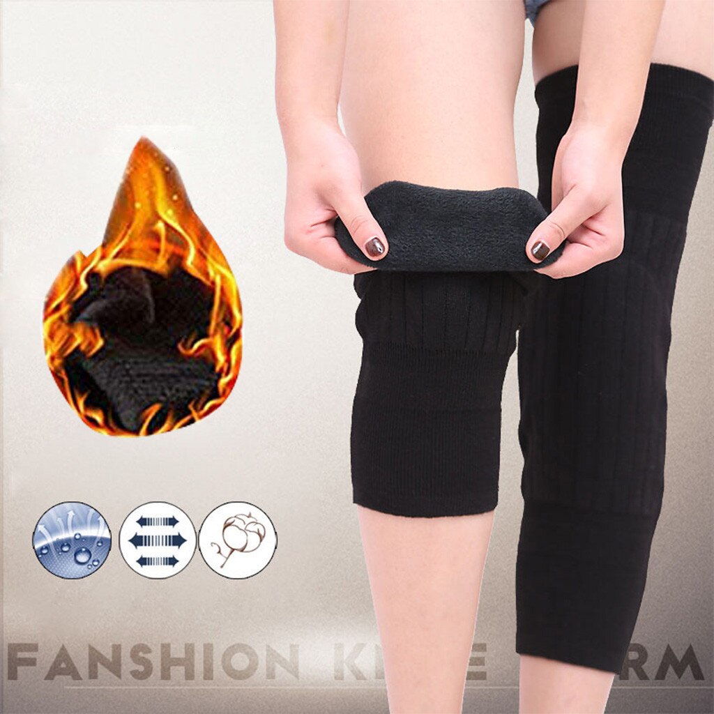 2PCS Winter Thermal Knee Brace Leg Warm Sport Leggings Compression Elastic Support Pad Fitness Running Cycling Knee Support#G4
