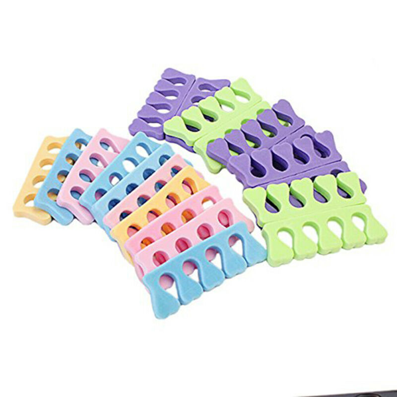 20Pcs Sponge Toes Separators Soft Foam Finger Toe Separators Spacer Manicure Orthotics Stretchers Align Correct Overlapping Toes