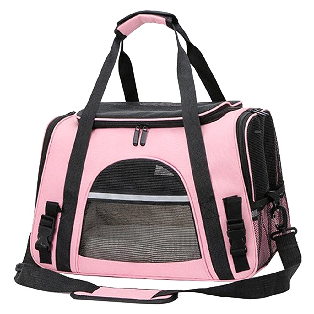 Pet Bag Bags Travel Cat Carrier Puppy Dog Mesh Multicolor Profession Products Outdoor Adjustable Nylon Box Activities Backpack: Pink
