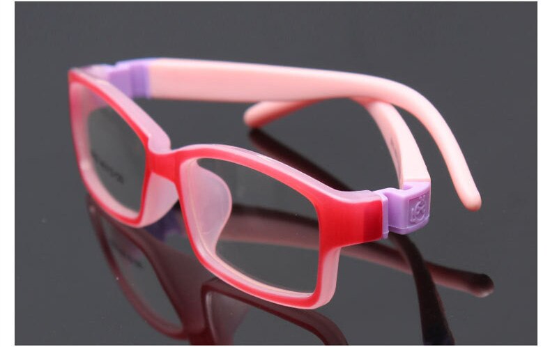 Ubrydelig fleksibel sikker nærsynethed optiske briller ramme briller børn rammer  tr90 brilleramme til børn spædbarn piger 8819: C5