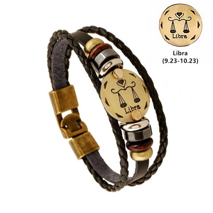 Lederen Armband Vrouwen Sieraden Leeuw Lederen Armbanden &amp; Bangles Charm Brons Legering Gesp Pulseras Mujer Sieraden voor Vrouwen: DK11509