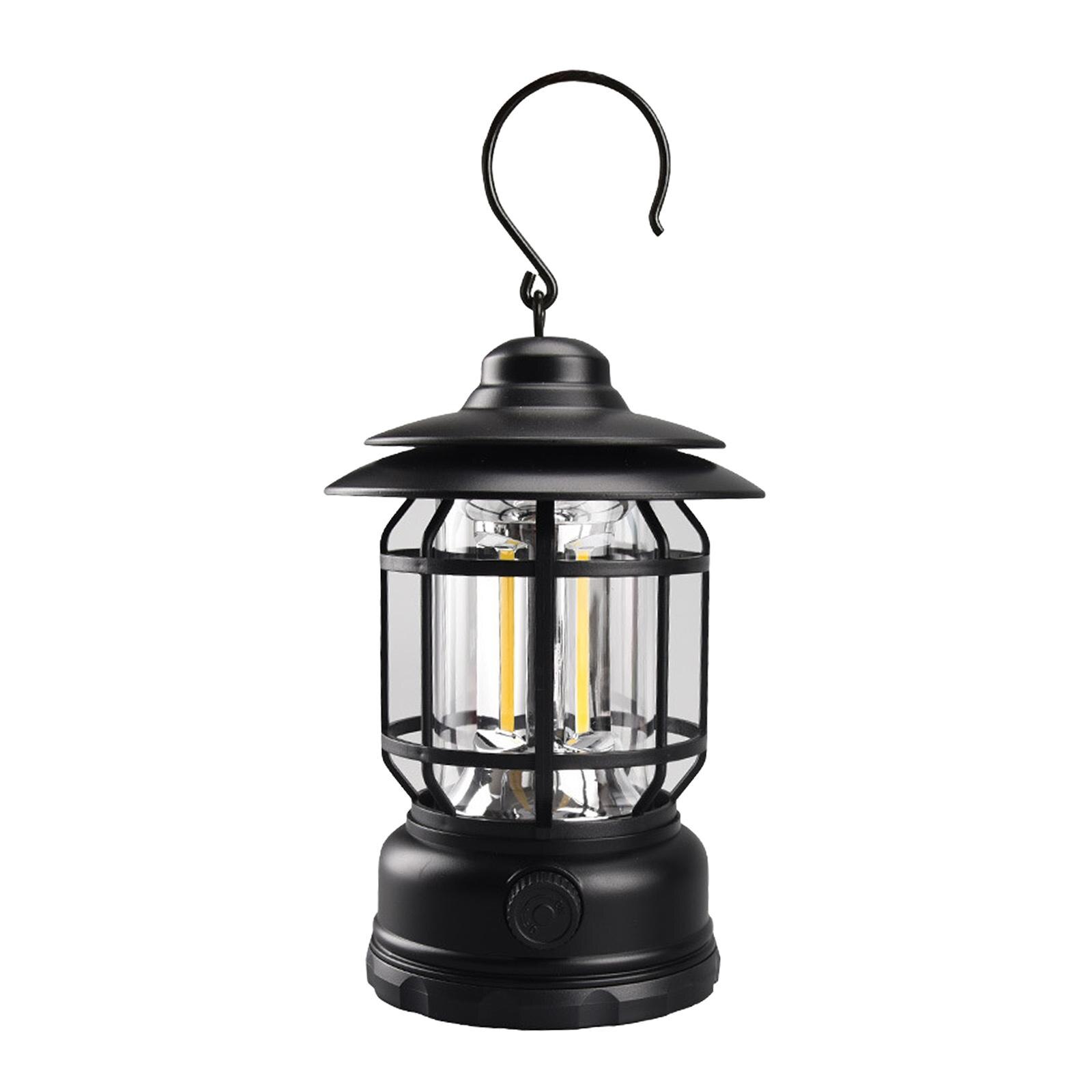 Outdoor Camping Lantern Retro Campsite Light Portable LED Emergency Lamp Atmosphere Gas Light for Garden Yard Camping Lights