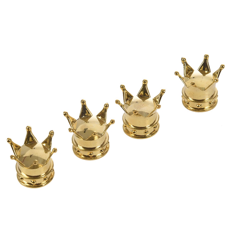 8 stuks kroonband ventieldoppen fiets motor auto wiel , 4 stuks goud & 4 stuks zwart