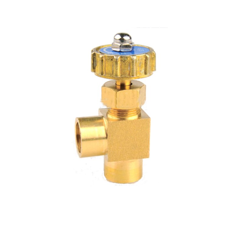 1/4" BSP Female Thread Two Way Angle Brass Needle Valve Regulating Valve For Water Oil Air