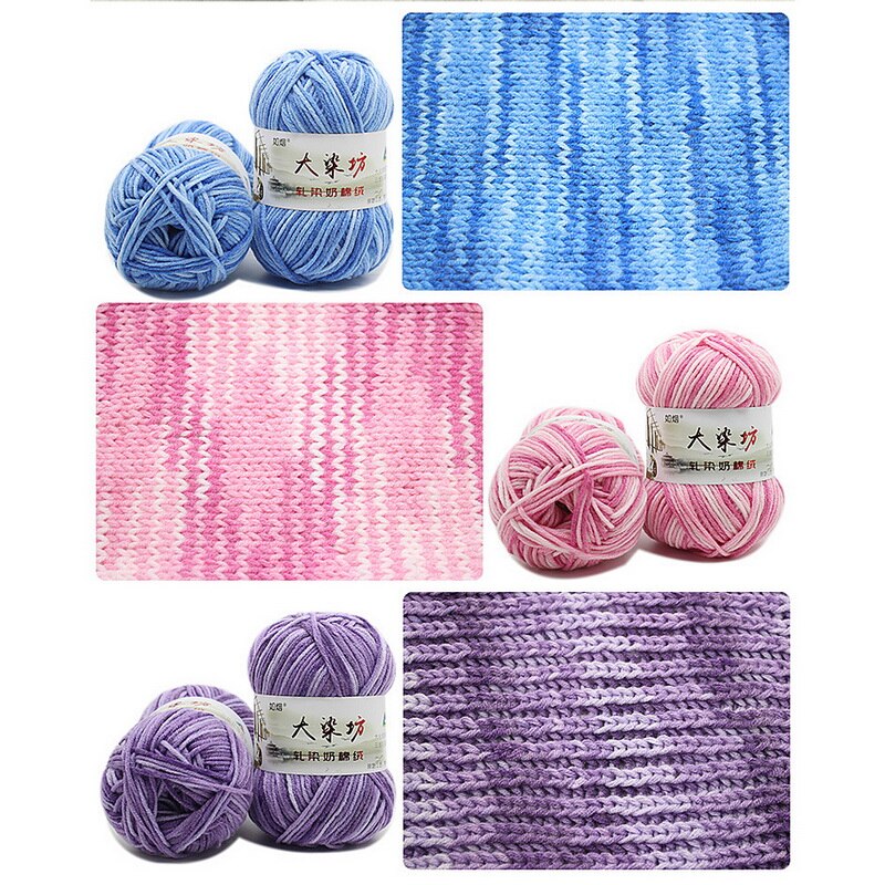 Mælk sød blød bomuld baby strikke uld garn tykt garn fiber fløjls garn hånd strikke uld hækle garn til gør-det-selv sweater