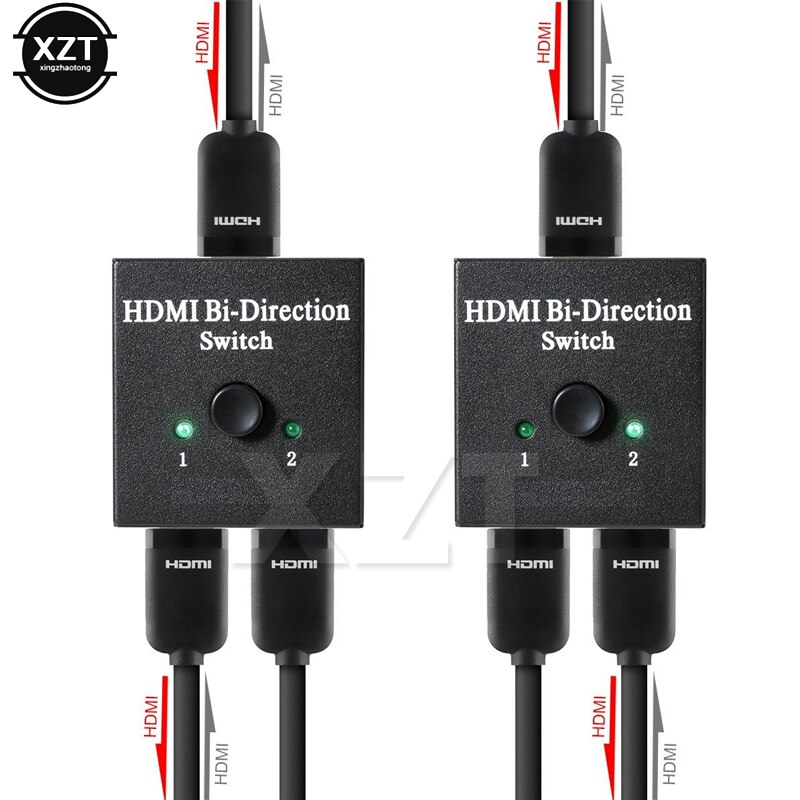 2 Poorten bi-directionele Handleiding 2x1 1x2 HDMI AB Switch HDCP 4 K x 2 K Switcher STEYR UHD 4 K FHD Ultra 1080 P voor Monitor Computer