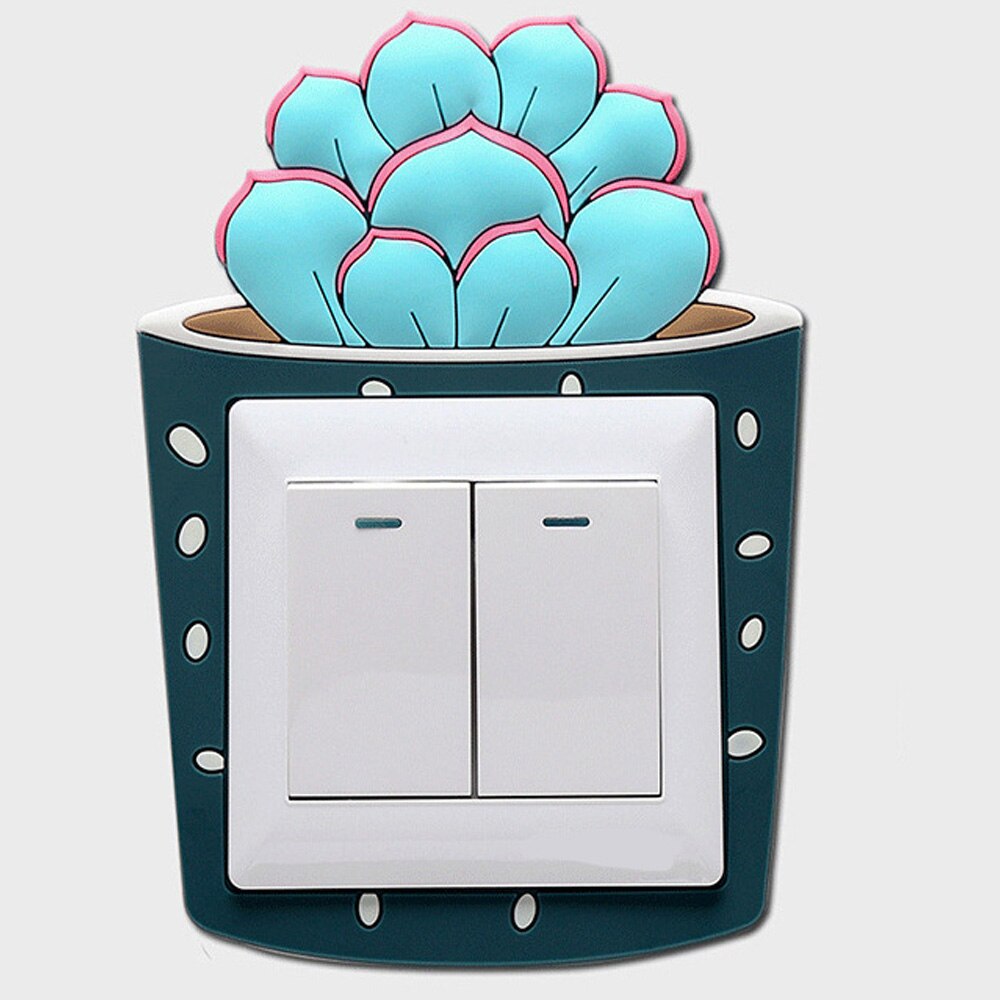 3D Light Switch Luminous Stickers Wall Stickers Switch Cover Socket Protector Wall Self-Adhesive Decor For Home Room Decoration: 6