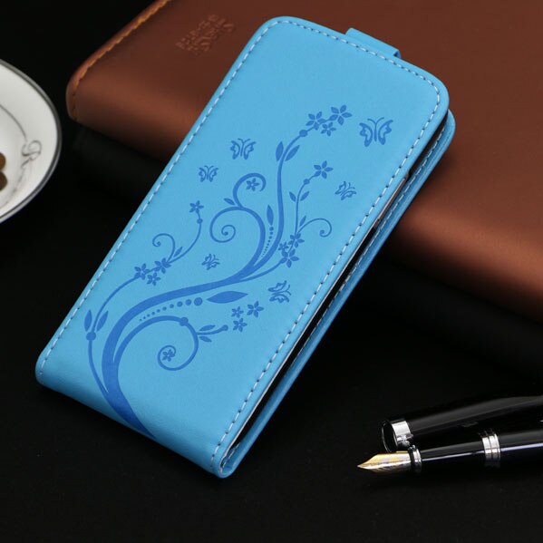 Flip Leather case For Samsung Galaxy Core2 Core 2 G355H G355 G355M SM-G355H Duos Back cover Cartoon Painting Phone Cover TPU: flower blue