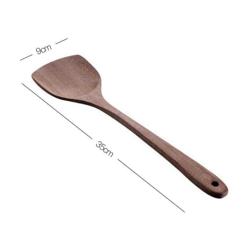 1pcs Wood Kitchenware Cooking Utensils Non-stick Cookware Spatula Strainer Shovel Spoon Wooden Handle Kitchen Cooking Tool: F