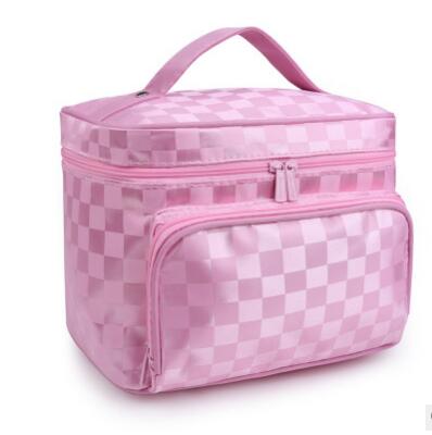 Bolsa de cosméticos para mujer UOSC, neceser de viaje, neceser resistente al agua, Bolsa de aseo multifunción: Pink