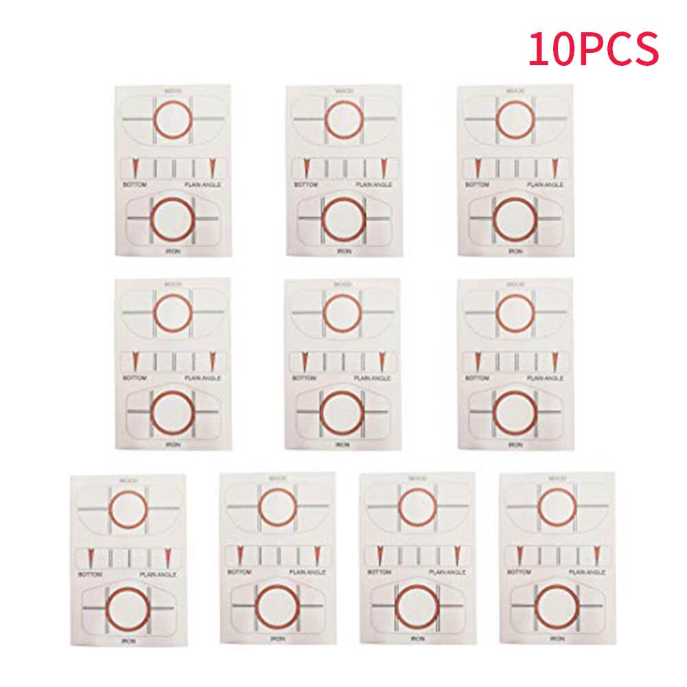10pcs/set Golf Club Paper Target Label Tape Driver Iron Practice Waterproof Target Sticker Accessories Test Impact Recorder