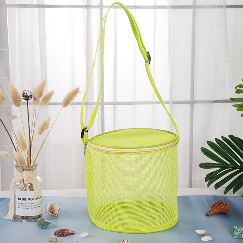 Colorful Storage Mesh Bag for Beach Toy Collection Outdoor Sand Play Toy Bath Shoulder Bag Kids Girls Beach Accessories