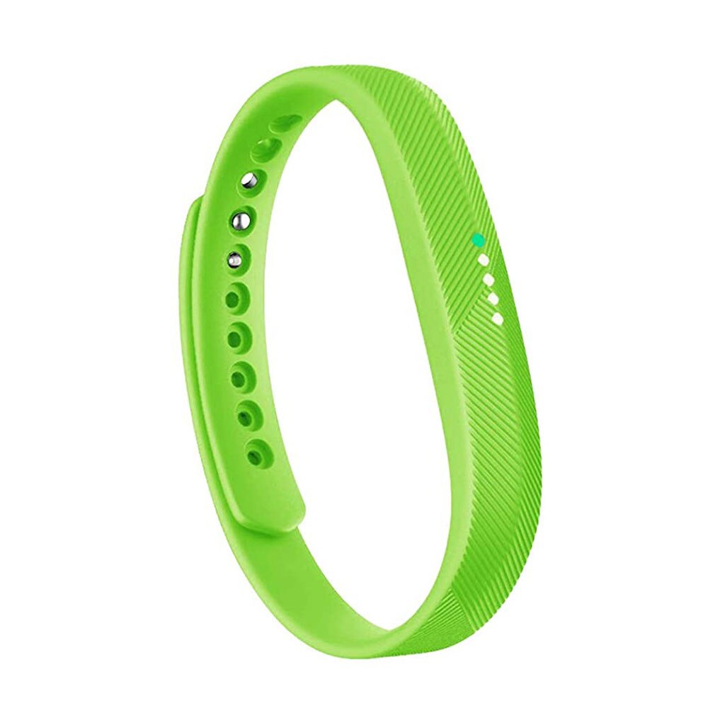 Siliconen Band Verstelbare Band Voor Fitbit Flex 2 Smart Horloge Vervanging Accessoires Polsbandje Band Armband Voor Fitbit Flex2: Grass Green / L