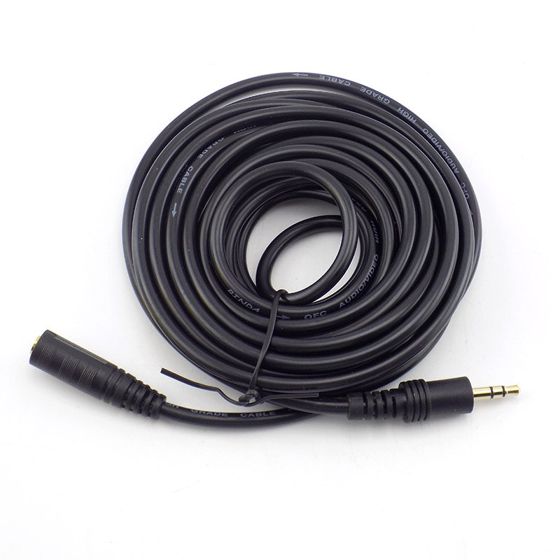 10M 15M 20M 3.5mm Stereo Male to Male Jack Male to Female Audio Aux cable Extension Cable Cord for Computer Laptop MP3/MP4
