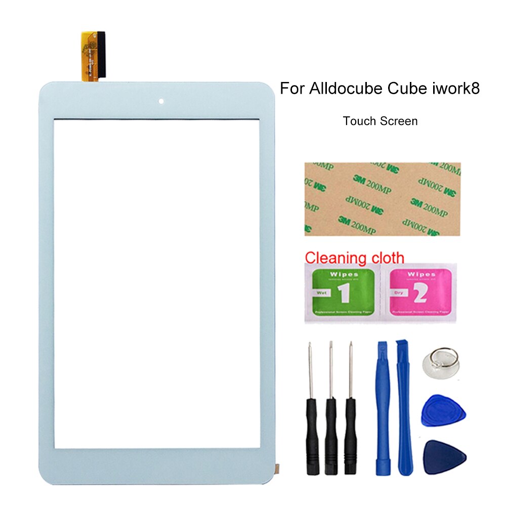 8 "iwork 8 Pantalla de vidrio para Alldocube Cube iwork 8 i1 U82GT Digitalizador de pantalla táctil del Sensor del Panel para cubo Iwork8 final i1: White Tools
